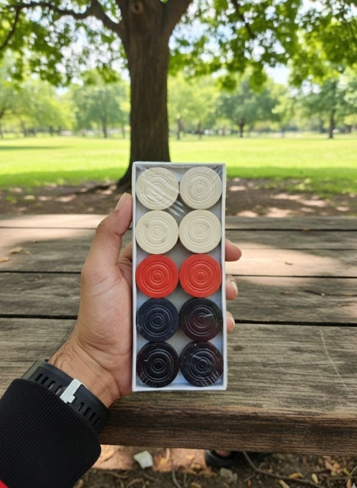 بريميم مجموعة عملات كاروم مثالية مع قرص ضرب – مجموعة ملحقات ألعاب لوحية داخلية كلاسيكية - Image 3